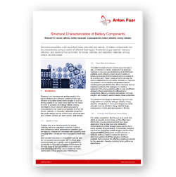 Structural Characterization of Battery Components
