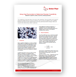 Using Gas Pycnometry to Determine Polymer Crystallinity