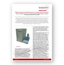 Differentiating Filters/Membranes by Capillary Flow Porometry