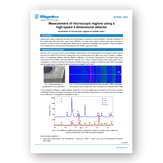 Measurement of microscopic regions using a high-speed 2-dimensional detector