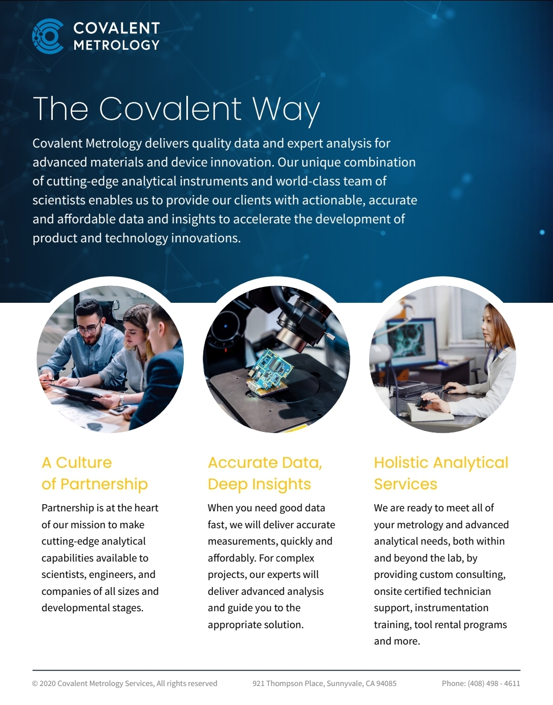 Covalent Metrology Overview