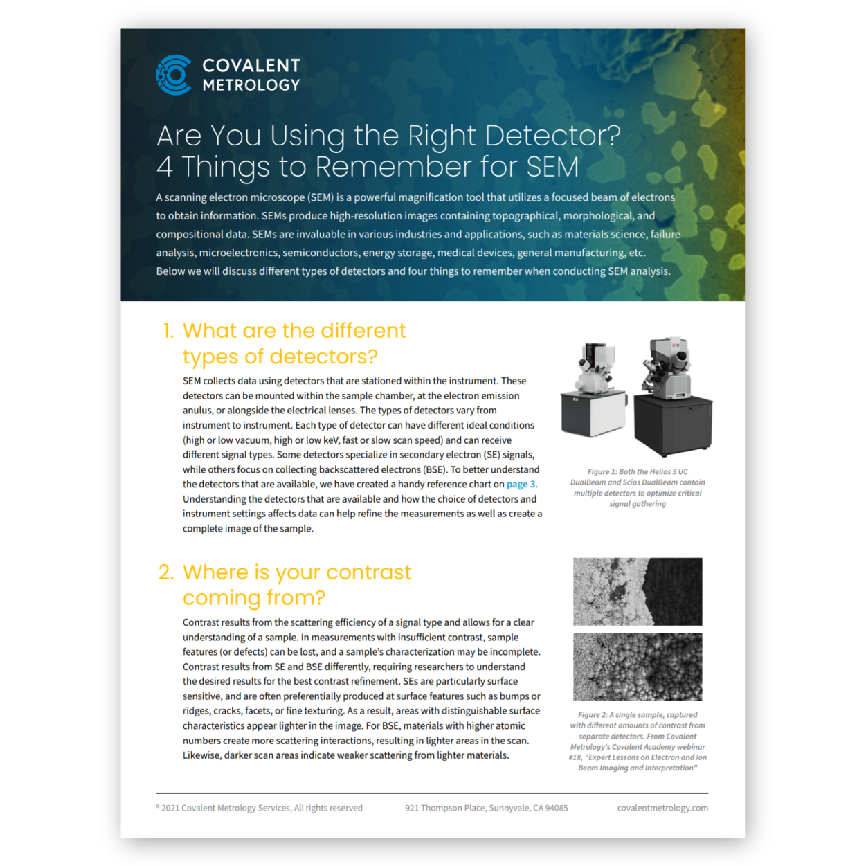 3733Are You Using the Right Detector? 4 Things to Remember for SEM