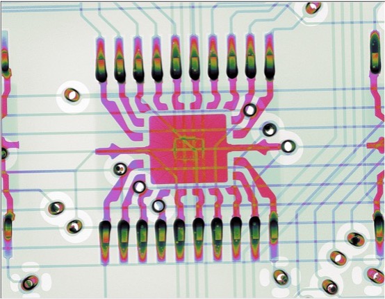 2D X-ray Radiograph of Integrated Circuit: View 1